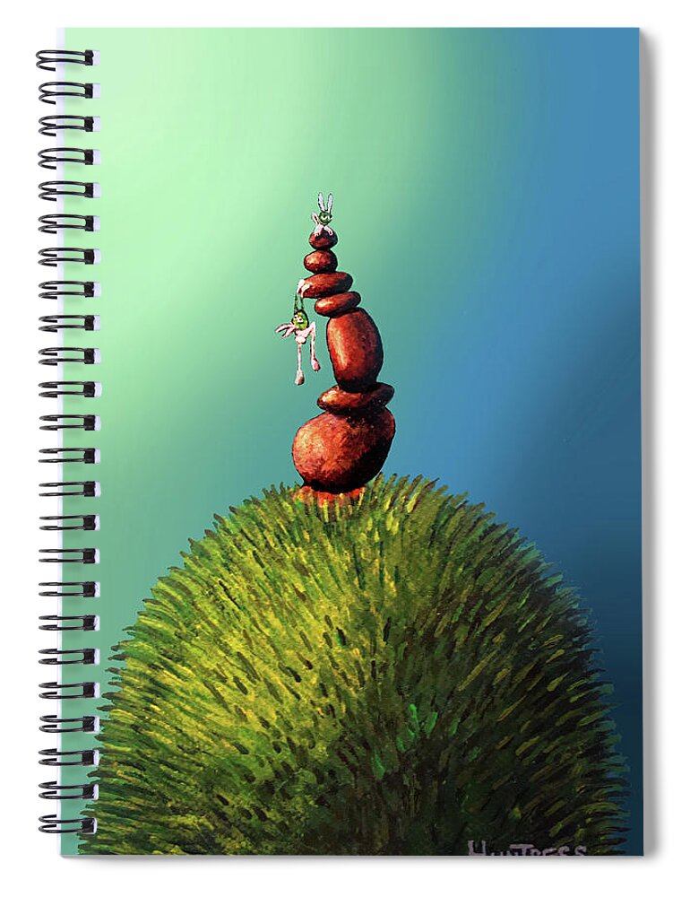 Frogs Spiral Notebook featuring the painting I Will Follow You by Mindy Huntress
