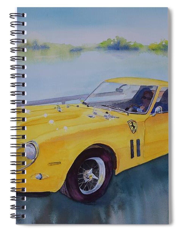 Ferrari Spiral Notebook featuring the painting I Wish by Celene Terry