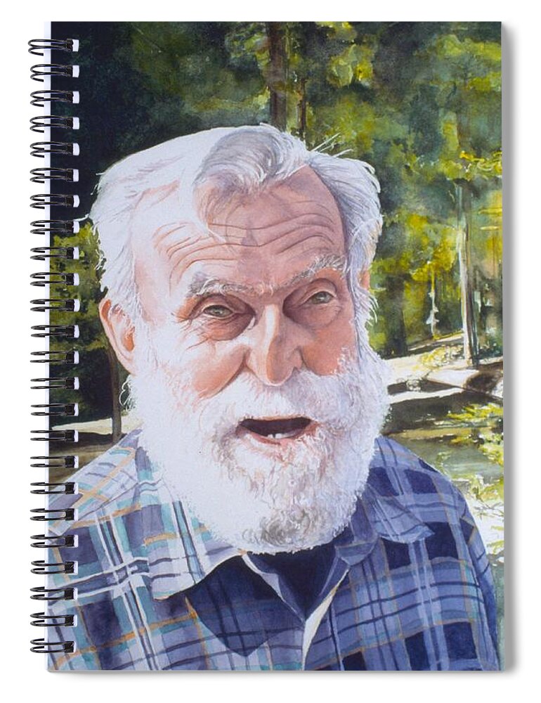 Portrait Spiral Notebook featuring the painting Ian by Barbara Pease