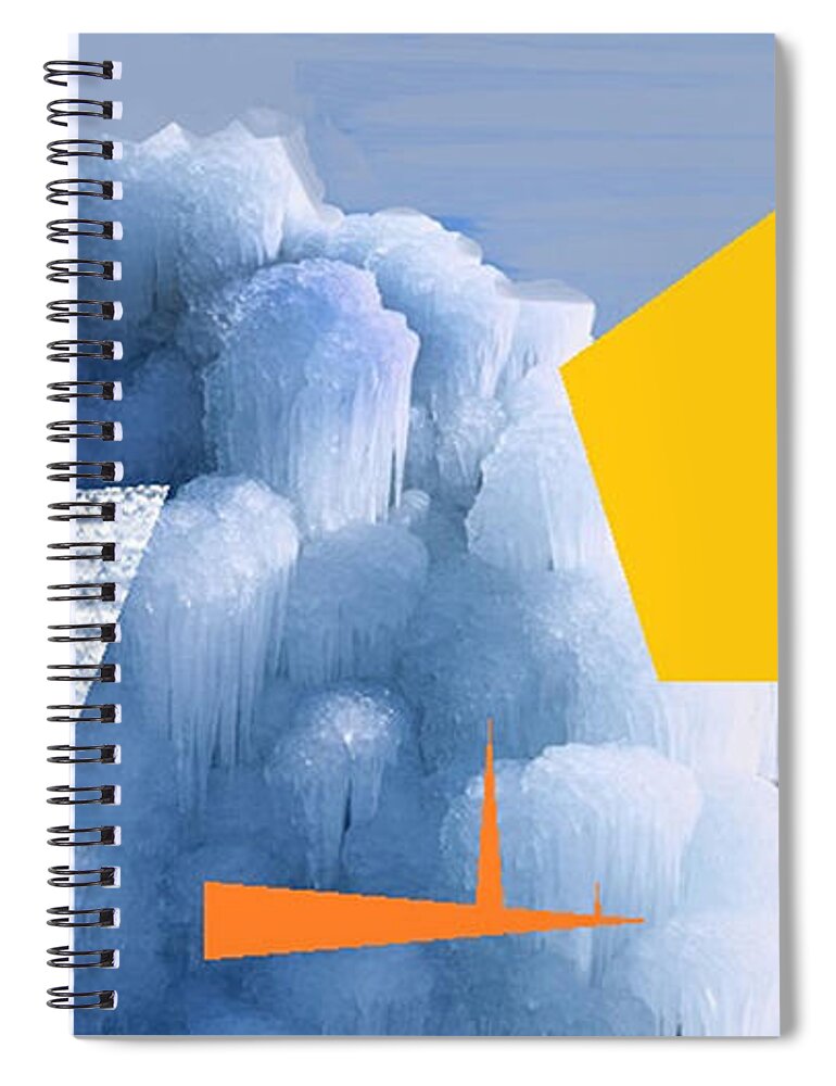 Ice Spiral Notebook featuring the painting Ice by Archangelus Gallery