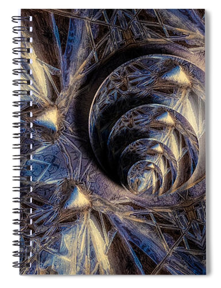 Crystals Spiral Notebook featuring the photograph Ice Crystal Abstract by Rikk Flohr