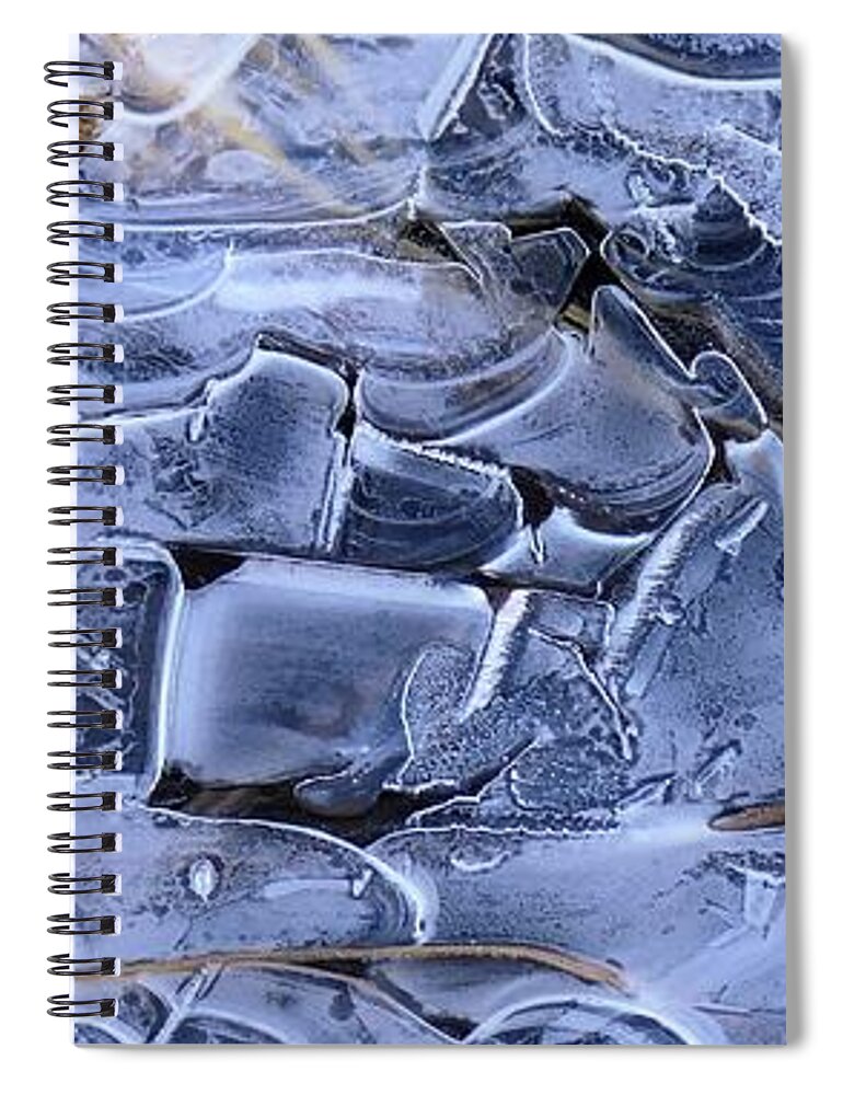 Ice Spiral Notebook featuring the photograph Ice Crystal Art by Michele Penner