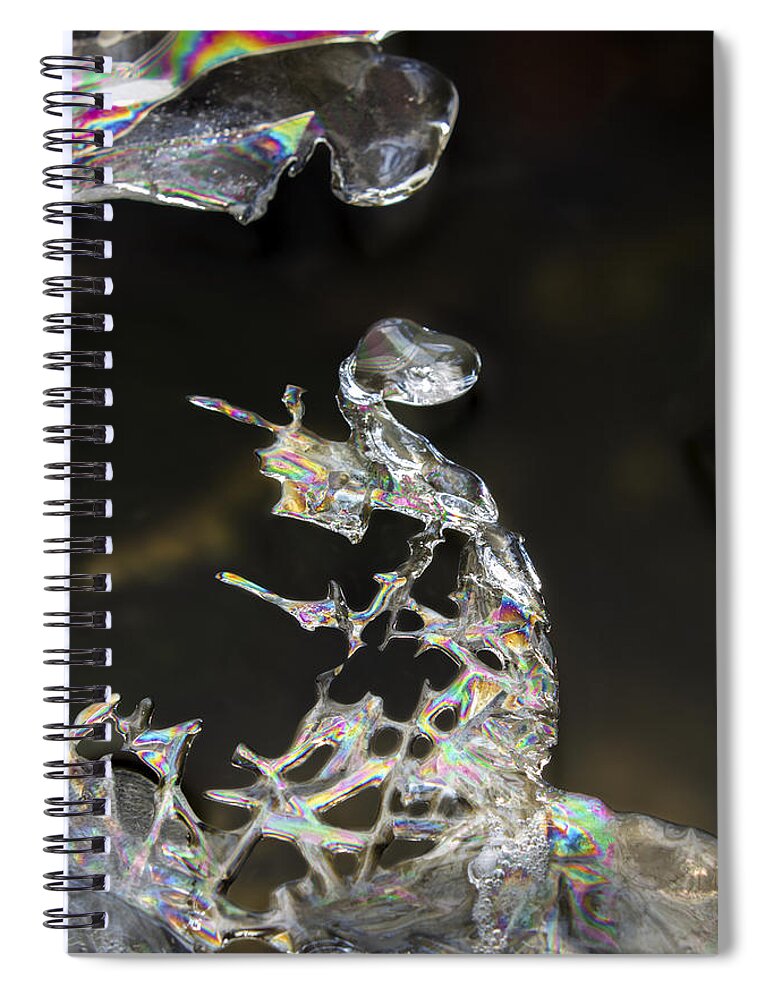 Ice Dragon Spiral Notebook featuring the photograph Ice Dragon by White Mountain Images