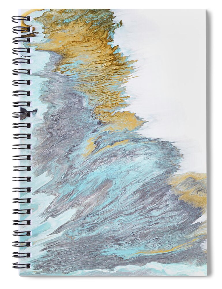 Ice Spiral Notebook featuring the painting Ice by Tamara Nelson