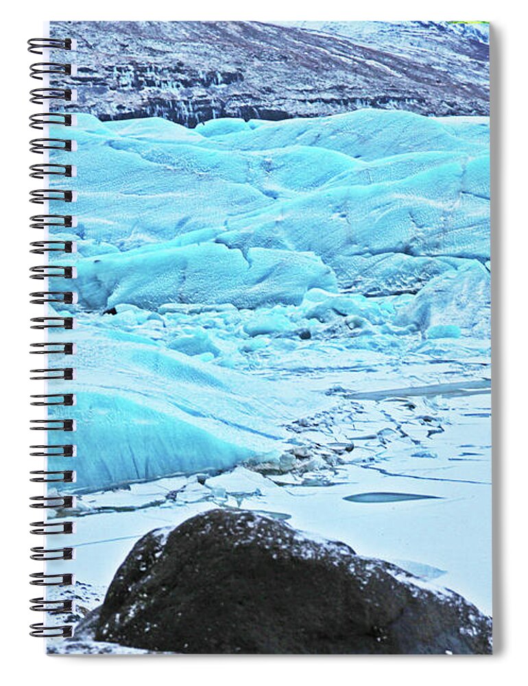 Iceland Glacier Bay Glacier Mountains Iceland 2 322018 1789.jpg Spiral Notebook featuring the photograph Iceland Glacier Bay Glacier Mountains Iceland 2 322018 1789.jpg by David Frederick