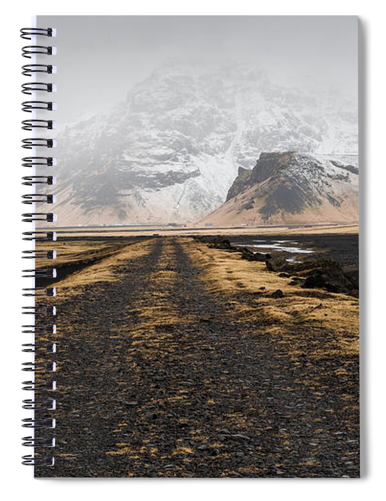 Iceland Spiral Notebook featuring the photograph Icelandic mountain winter landscape by Michalakis Ppalis