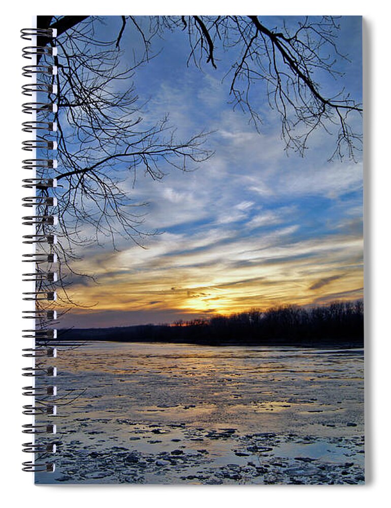 Icy River Spiral Notebook featuring the photograph Icy River by Cricket Hackmann