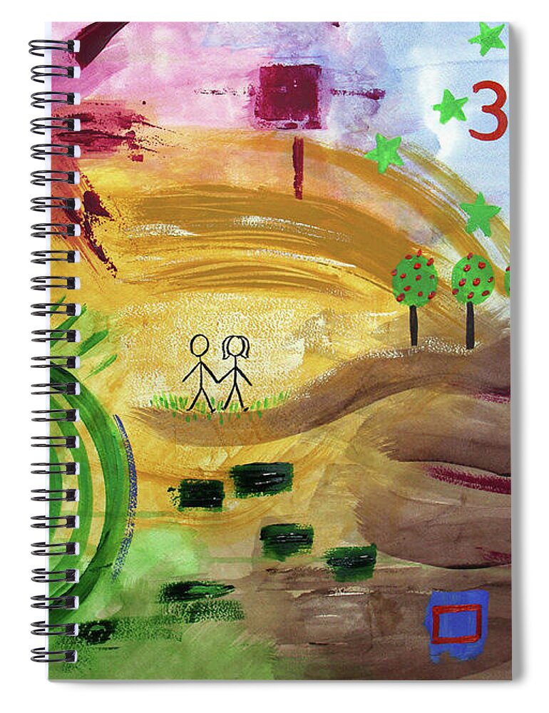 Astract Spiral Notebook featuring the painting If You Were Of The World John 15-19 by Anthony Falbo