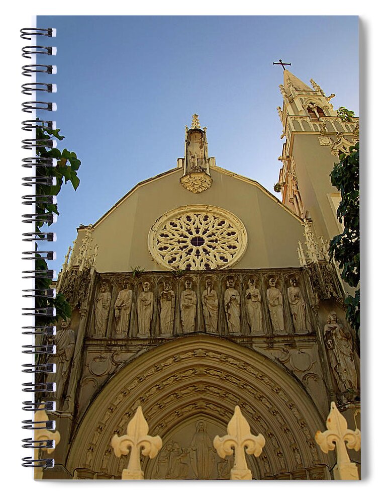 Catholic Church Spiral Notebook featuring the photograph Iglesia San Jorge by Newwwman