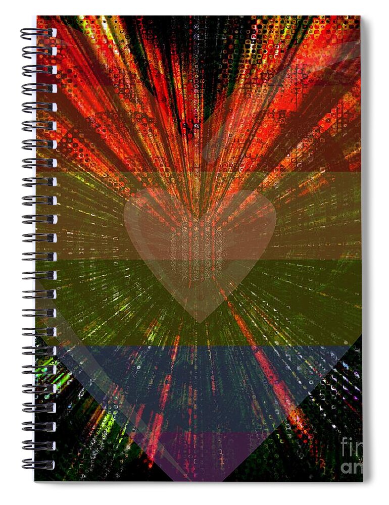 Fania Simon Spiral Notebook featuring the digital art Ignite My Heart by Fania Simon