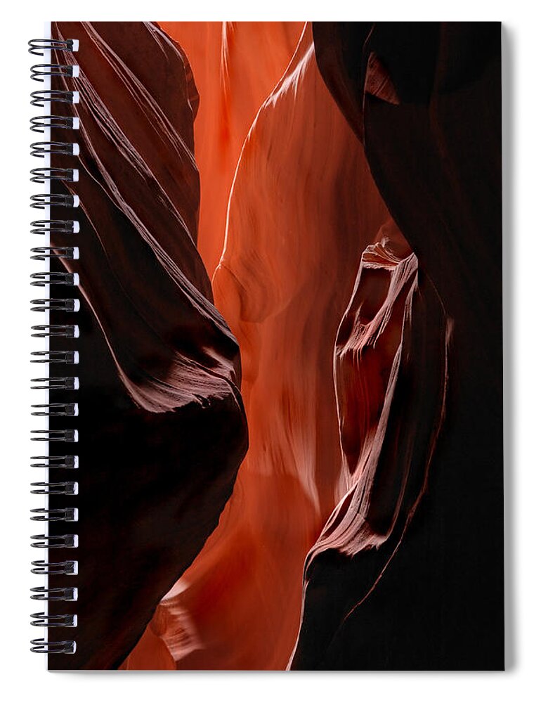 Antelope Canyon Spiral Notebook featuring the photograph Illuminations by Michael Dawson