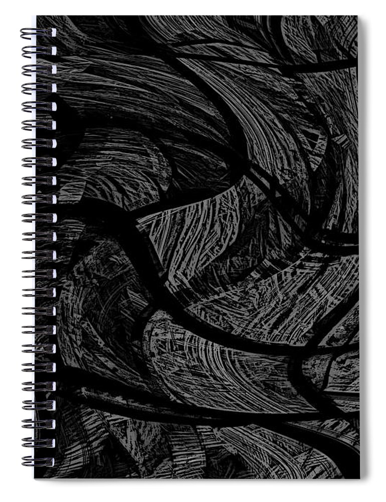 Abstract Digital Painting Spiral Notebook featuring the digital art Illusion 005 by David Lane