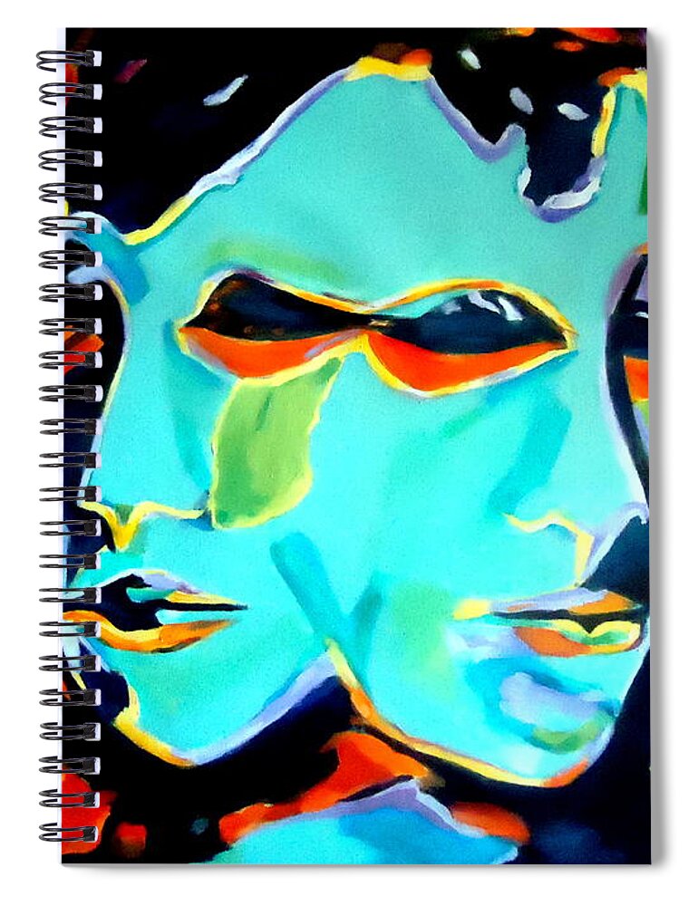 Affordable Original Art Spiral Notebook featuring the painting Illusion by Helena Wierzbicki