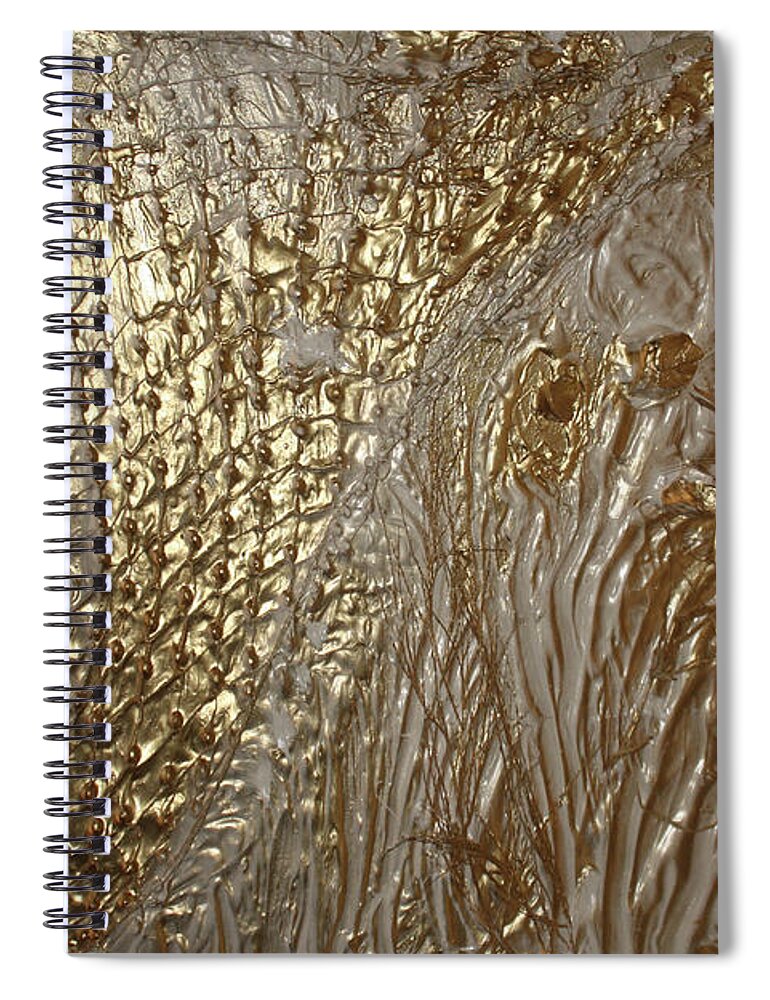 Collage Spiral Notebook featuring the painting Images Of Golden Beauty by Sherri's - Of Palm Springs