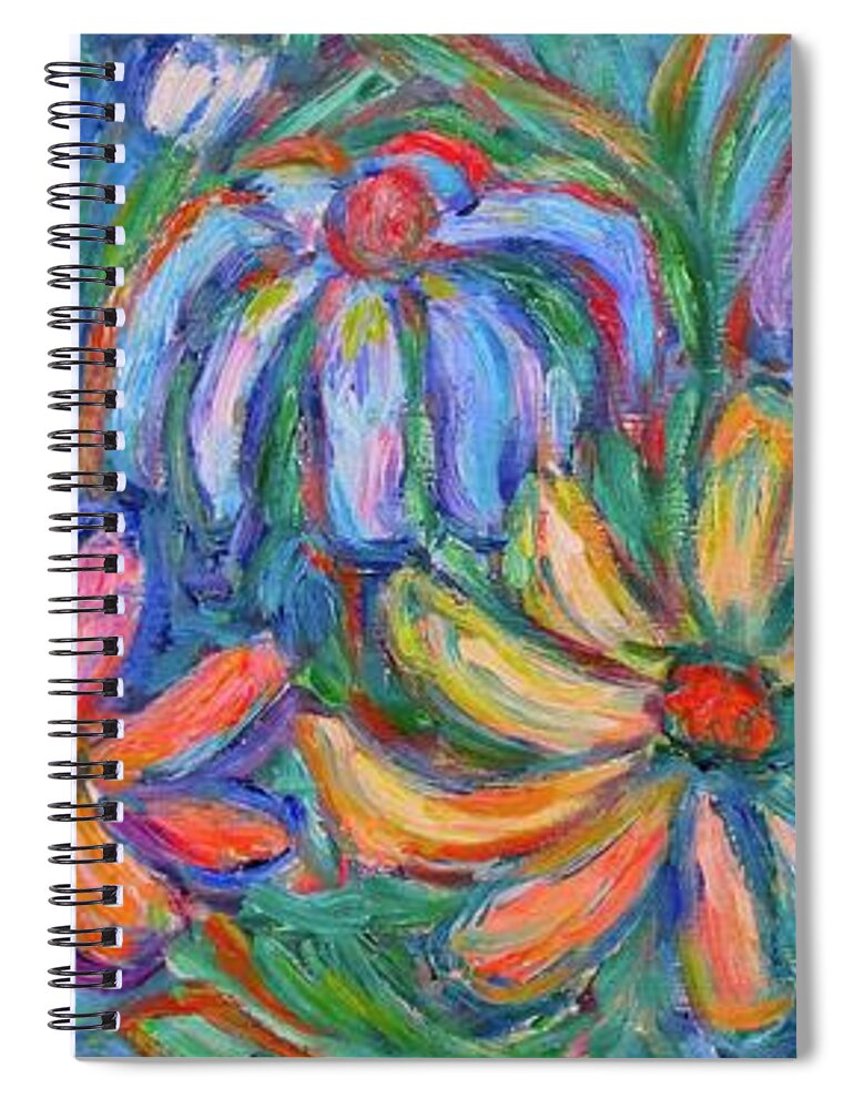 Flowers Spiral Notebook featuring the painting Imaginary Flowers by Kendall Kessler