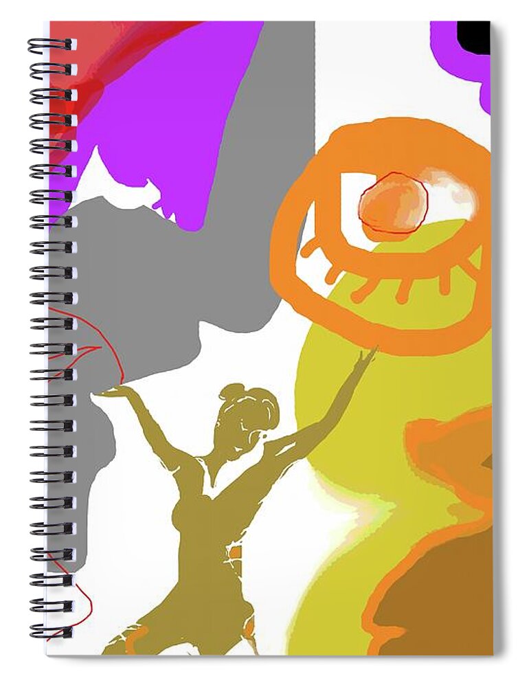 Dance Spiral Notebook featuring the digital art Imagine such fun by Mary Armstrong