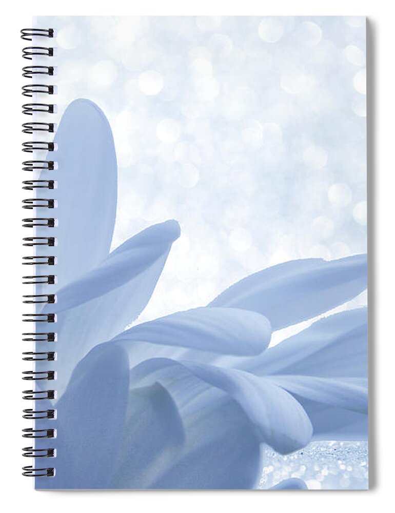 Blue Spiral Notebook featuring the digital art Immobility - wh01t2c2 by Variance Collections