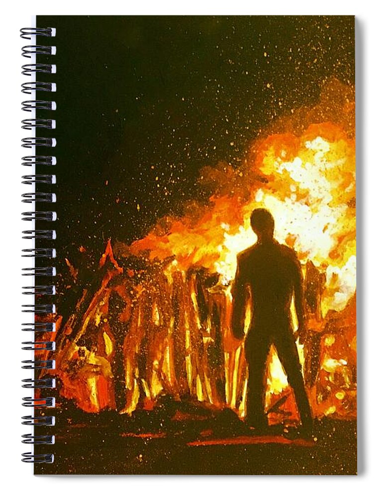 Star Wars Spiral Notebook featuring the painting Vader Funeral by Joel Tesch