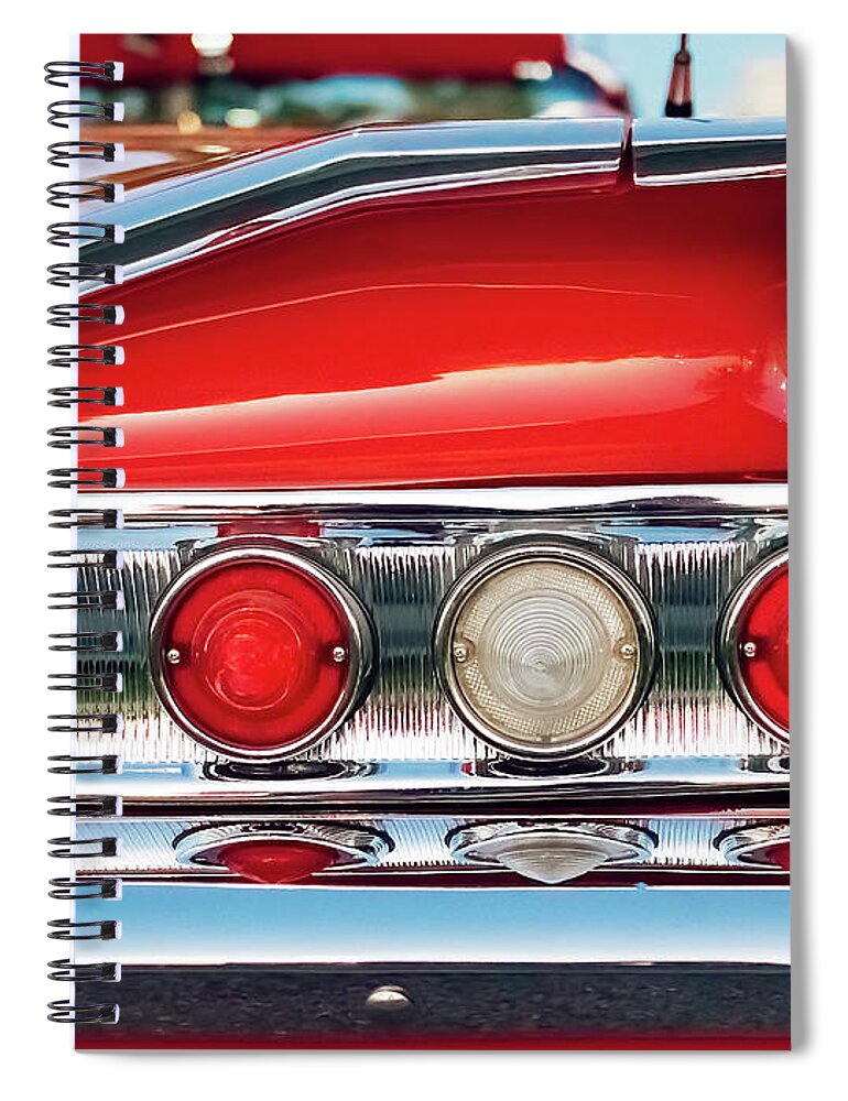 1960 Spiral Notebook featuring the photograph Impala SS Convertible by Jon Woodhams