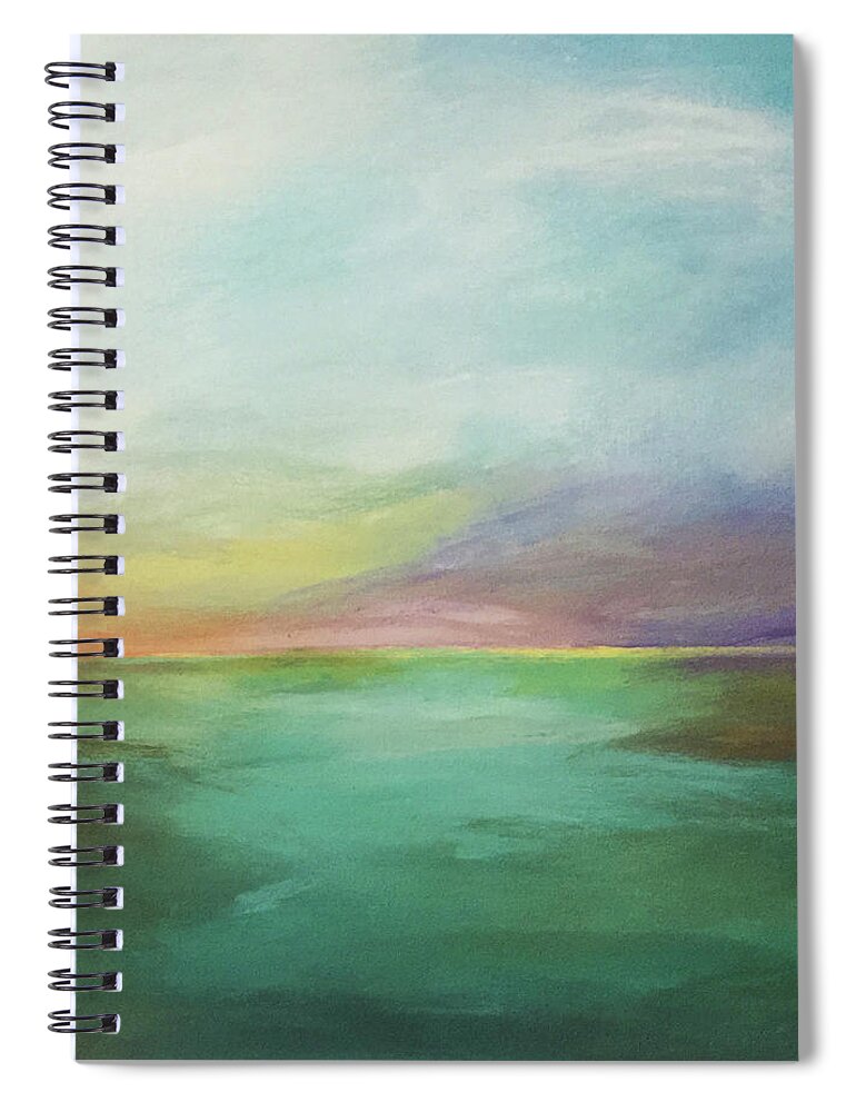 Evening Spiral Notebook featuring the painting Impossible to Leave by Linda Bailey