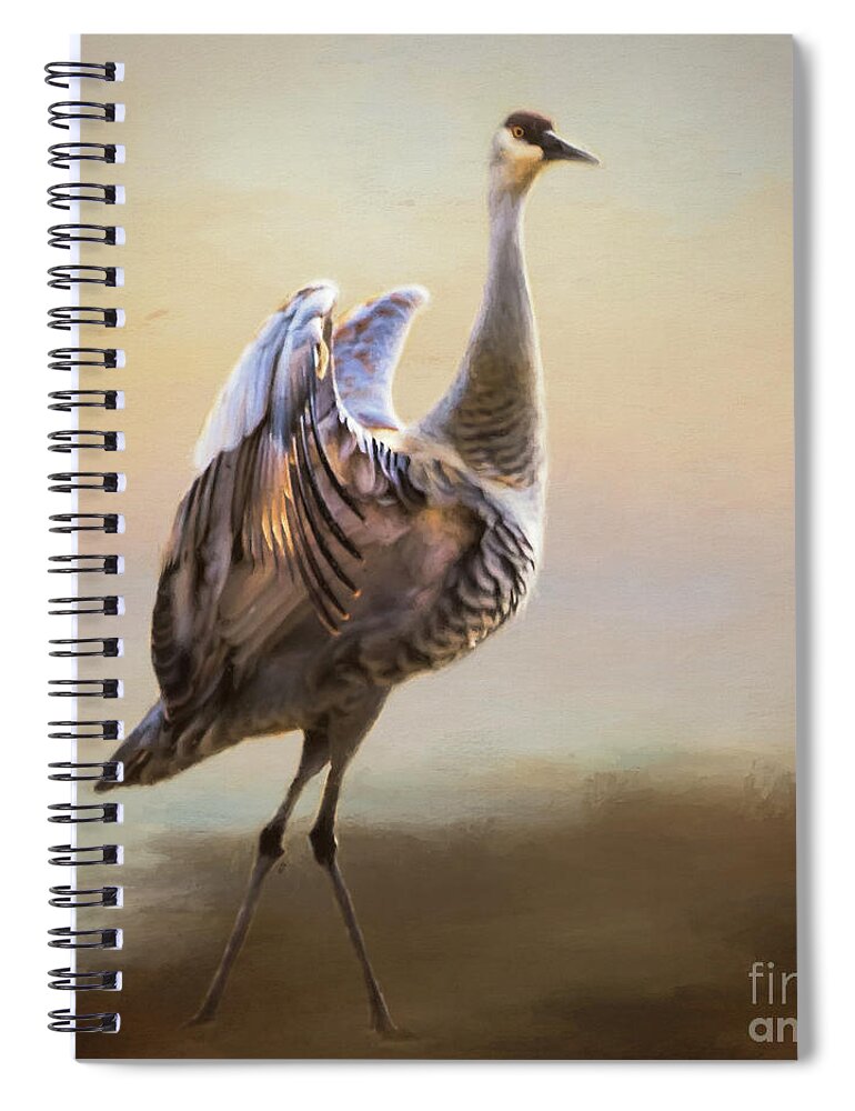 Bird Spiral Notebook featuring the photograph In All His Glory by Janice Pariza