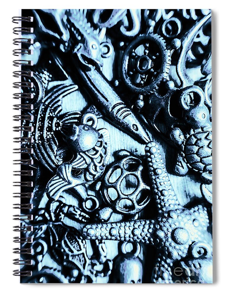 Travel Spiral Notebook featuring the photograph In blue nautilus by Jorgo Photography