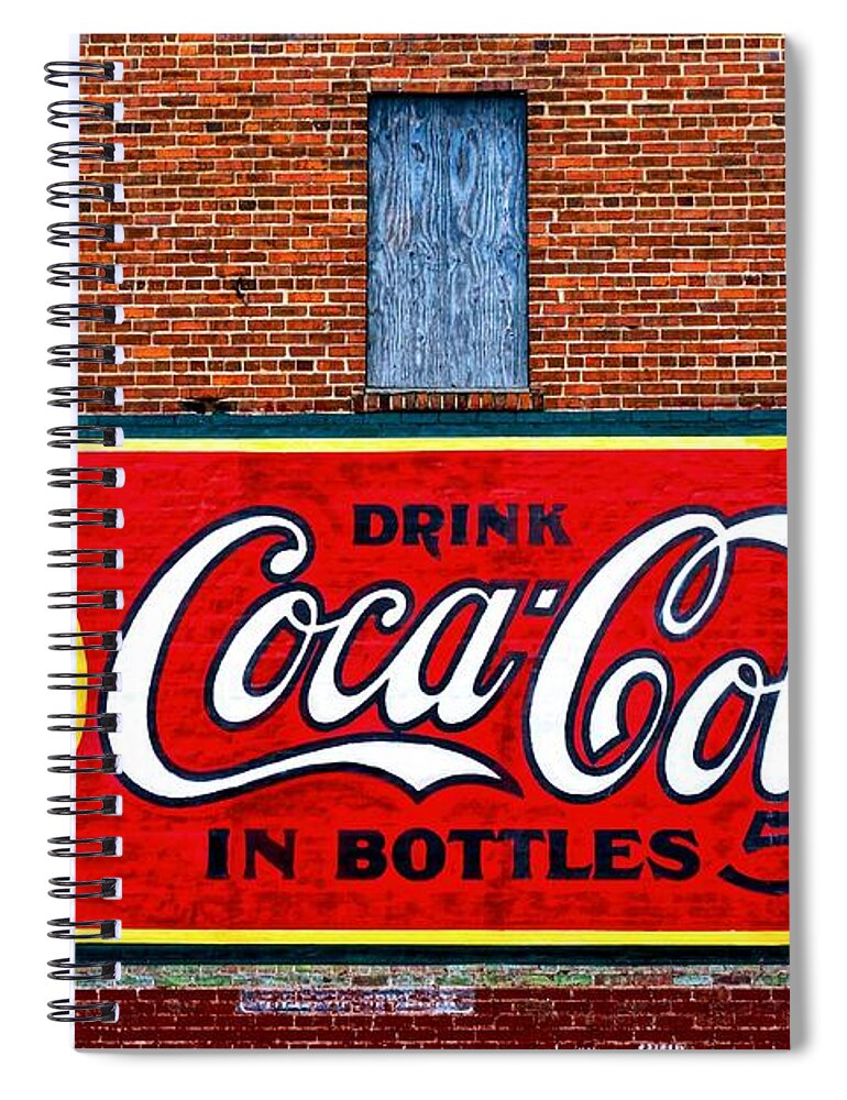  Spiral Notebook featuring the photograph In Bottles by Rodney Lee Williams