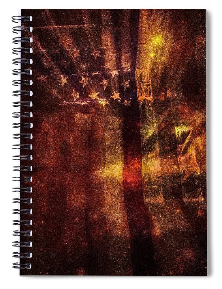 Veterans Spiral Notebook featuring the digital art In Full Glory by Jim Cook