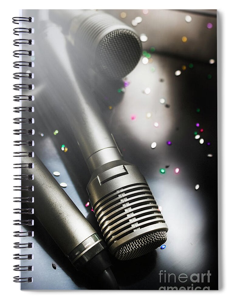 Stage Spiral Notebook featuring the photograph In lights and glitter by Jorgo Photography