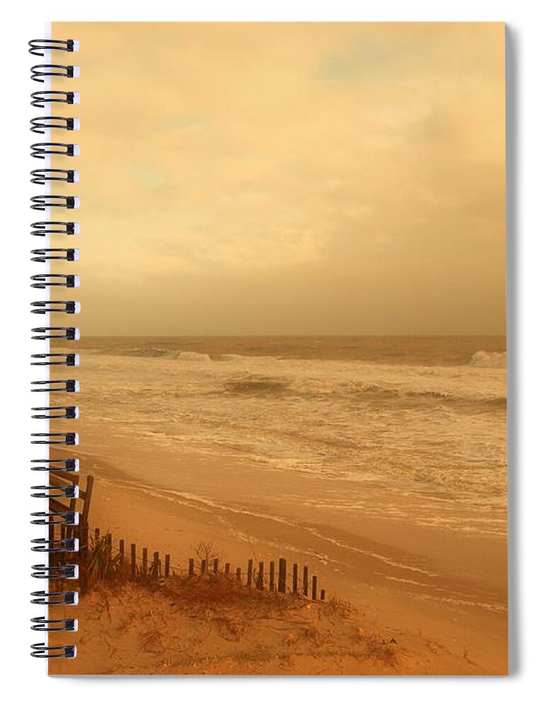 Jersey Shore Spiral Notebook featuring the photograph In My Dreams The Ocean Sings - Jersey Shore by Angie Tirado