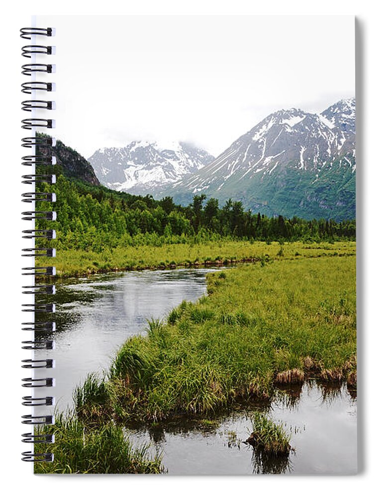 Alaska Spiral Notebook featuring the photograph In Road To Denali by Lorenzo Cassina