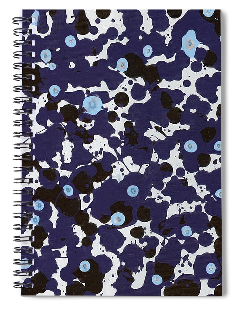 Abstract Spiral Notebook featuring the painting In Tears by Matthew Mezo