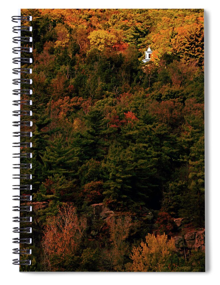 Minnesota Spiral Notebook featuring the photograph In the Autumn Forest by Hans Brakob
