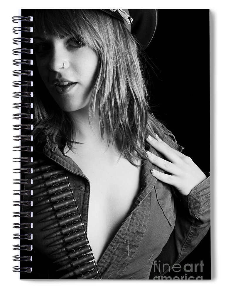 Glamour Photographs Spiral Notebook featuring the photograph In the barracks by Robert WK Clark