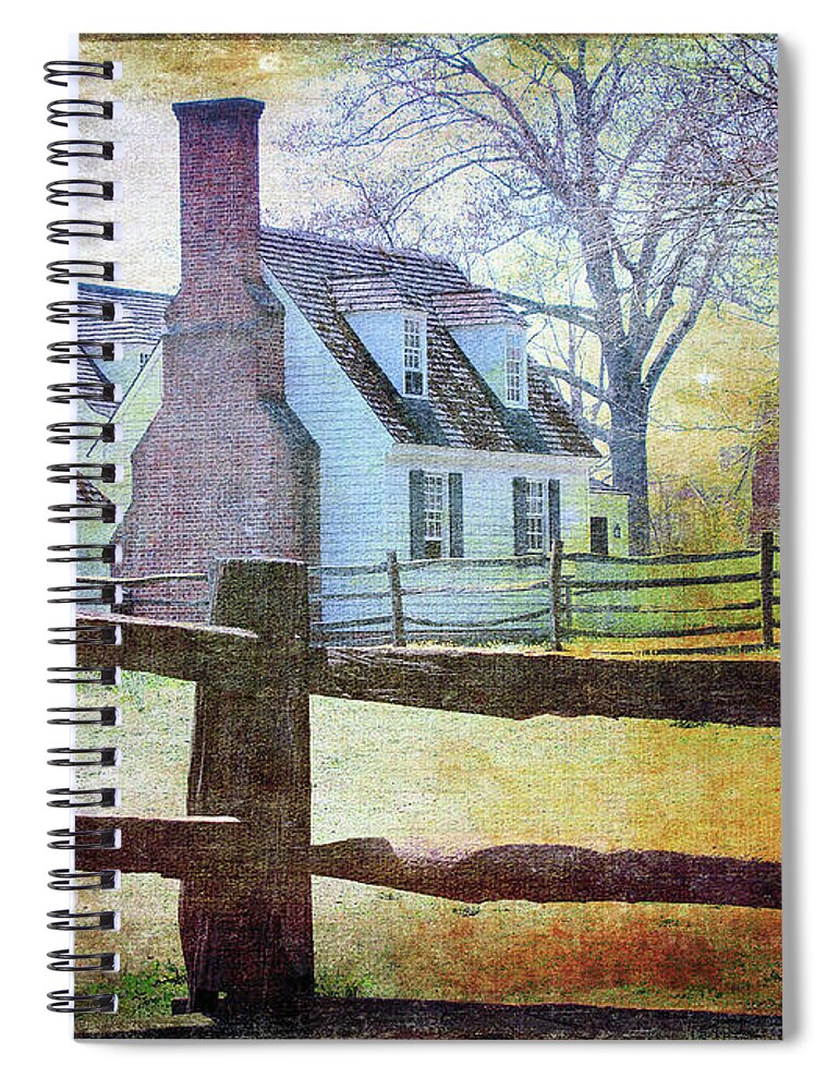 Historical Art Spiral Notebook featuring the mixed media In The Beginning by Patricia Griffin Brett