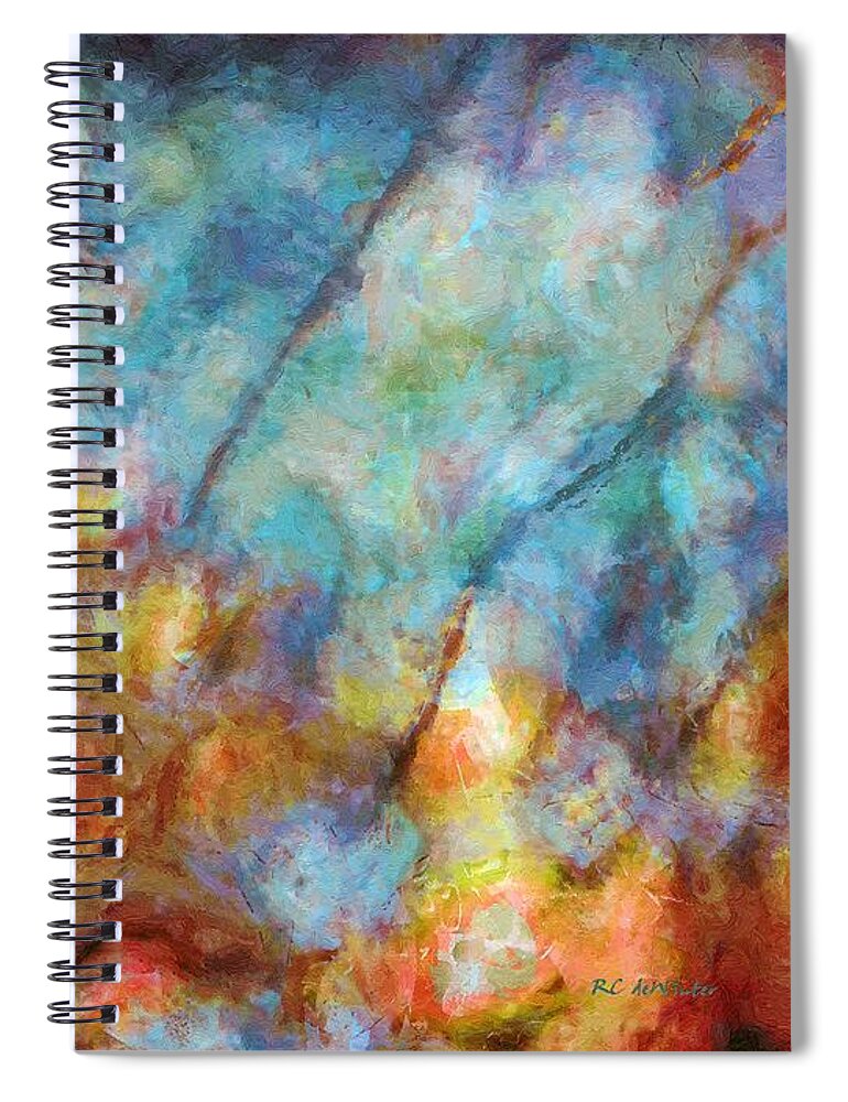 Figure Spiral Notebook featuring the painting In the Beginning by RC DeWinter