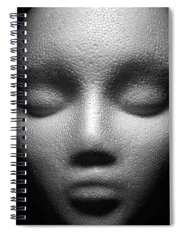 Face Spiral Notebook featuring the photograph In The Dark by Dan Holm