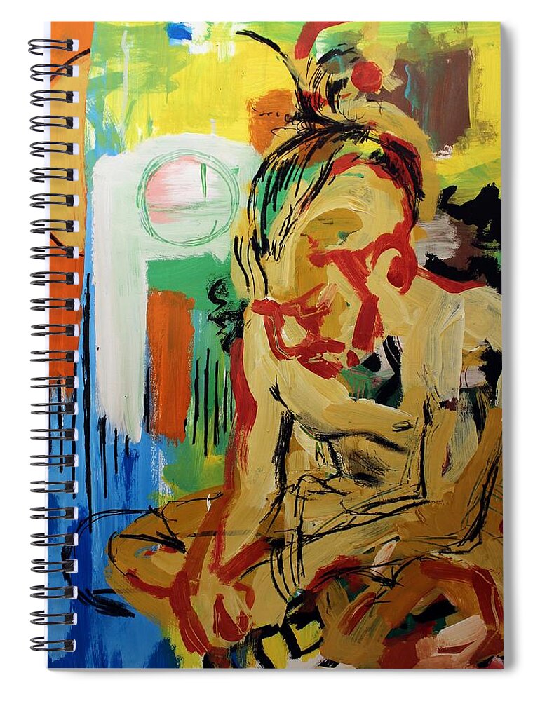 Abstract Spiral Notebook featuring the painting In the Frequency by Aort Reed