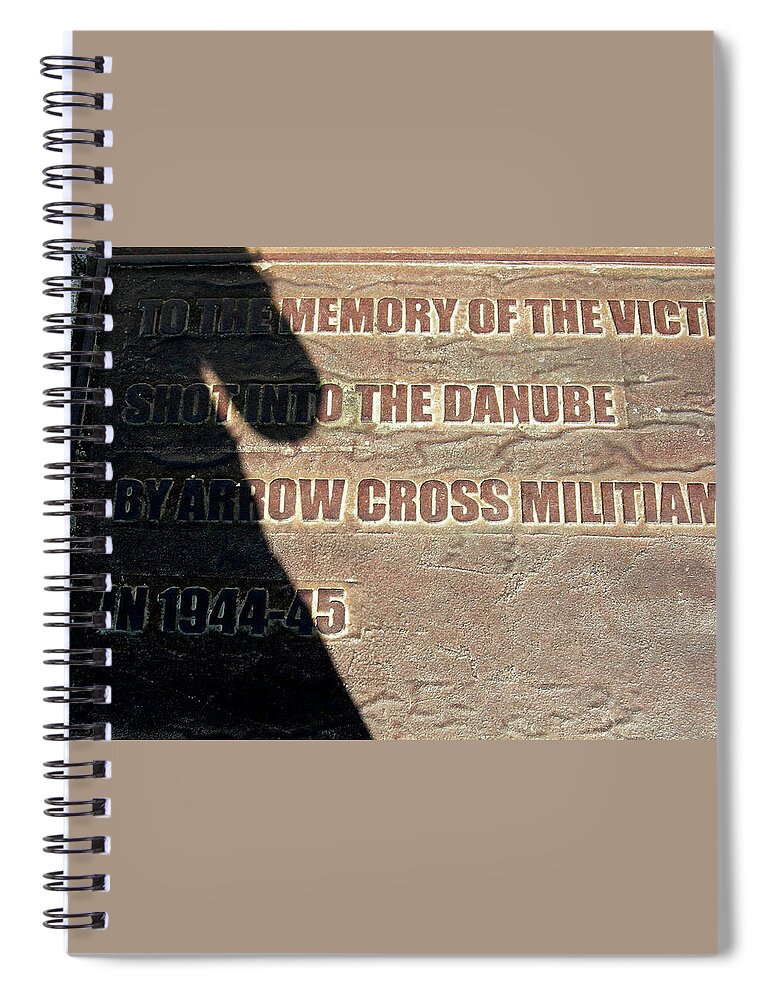 Memorial Spiral Notebook featuring the photograph In the Shadows of the Past by Caroline Stella