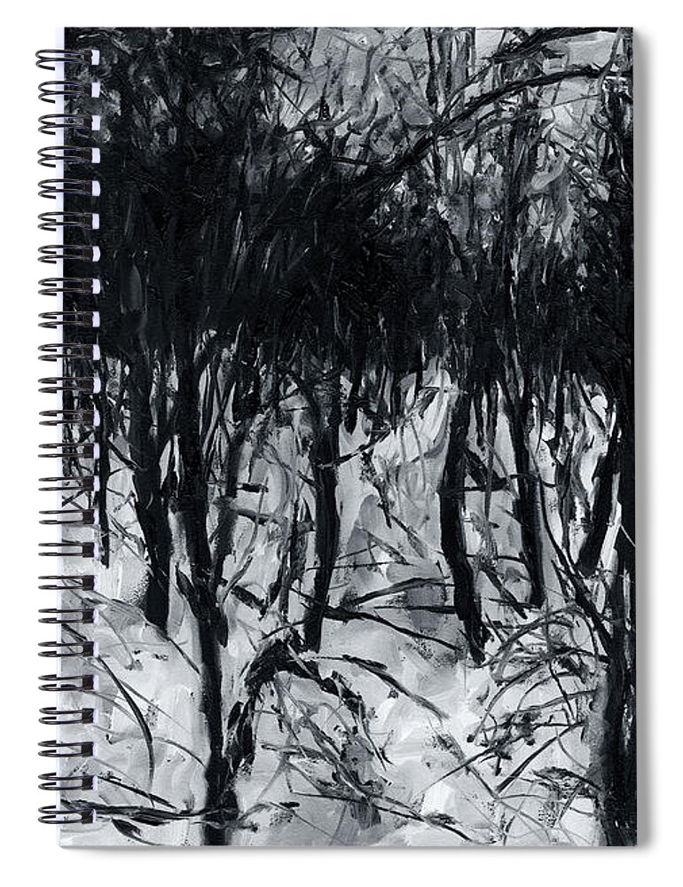 Woods Spiral Notebook featuring the painting In the Woods 7 by Christian Klute