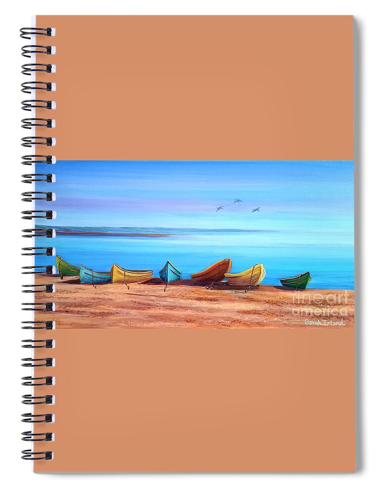 In Spiral Notebook featuring the painting In With the Tide by Sarah Irland
