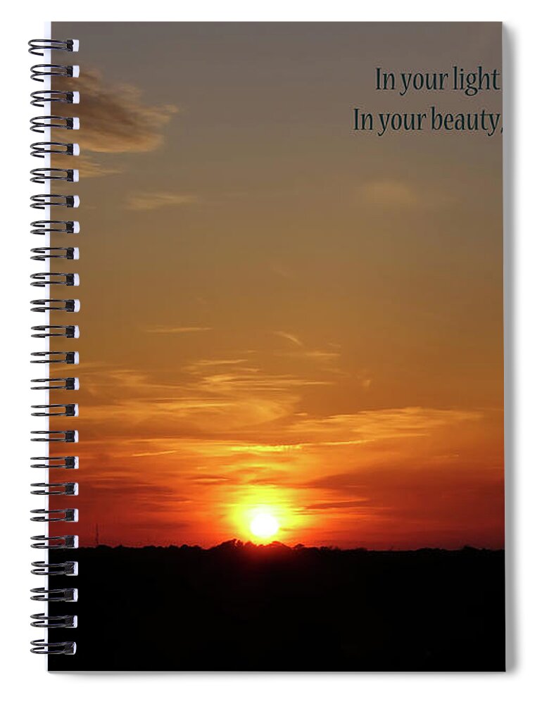 Ocean Spiral Notebook featuring the photograph In Your Light by Rhonda McDougall