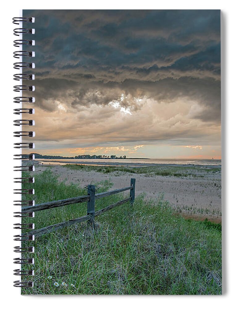 Grand Marais Mi Spiral Notebook featuring the photograph Incoming by Gary McCormick