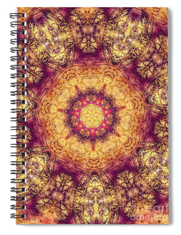 Indian Carpet Spiral Notebook featuring the digital art Indian carpet by Justyna Jaszke JBJart
