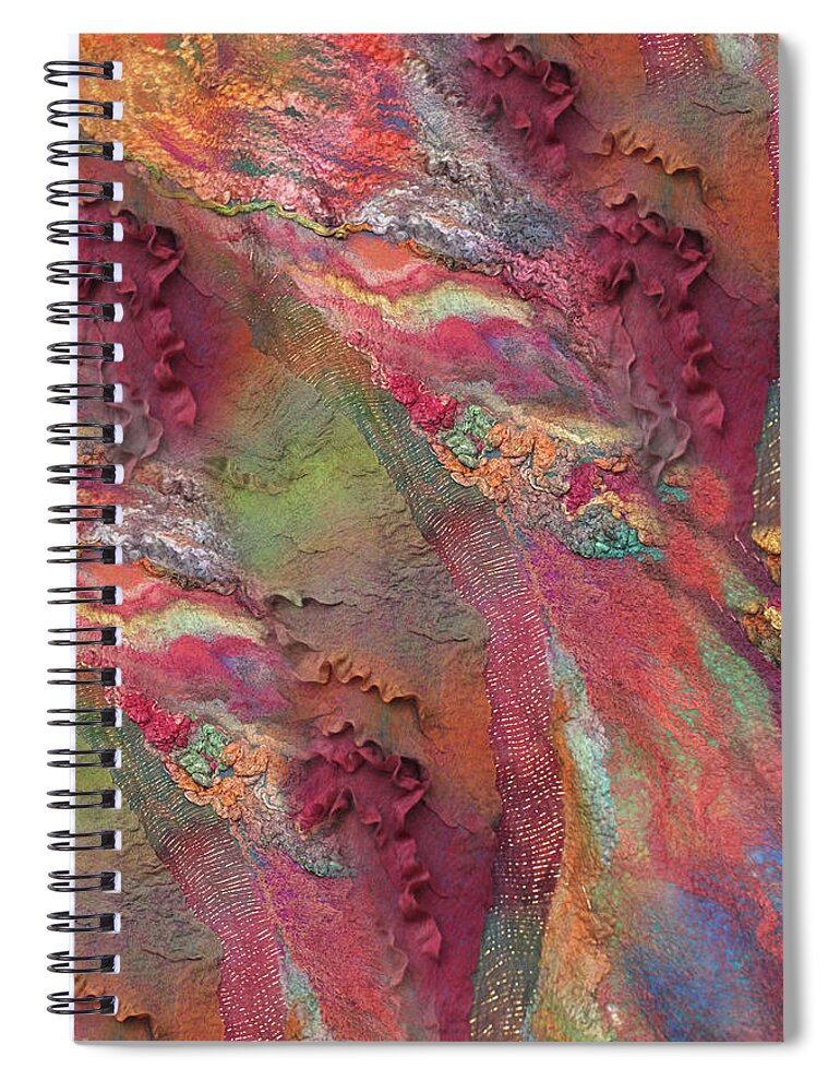 Russian Artists New Wave Spiral Notebook featuring the painting Indian Spices by Marina Shkolnik