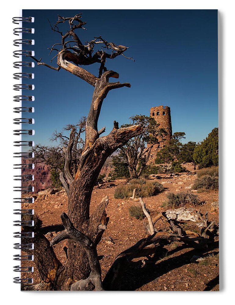 Anmerican West Spiral Notebook featuring the photograph Indian Watchtower at Desert View by Jeff Folger