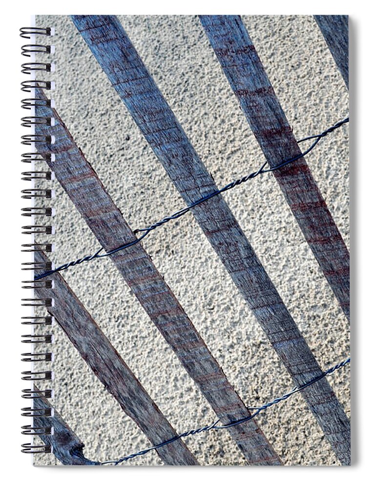 Indiana Dunes National Lakeshore Spiral Notebook featuring the photograph Indiana Dunes Beach Fence by Kyle Hanson
