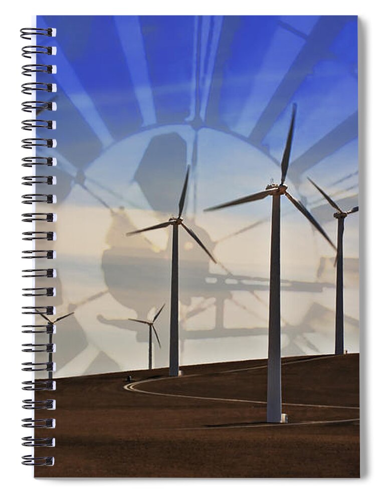 Wind Power Spiral Notebook featuring the digital art Inherit the Wind by John Christopher