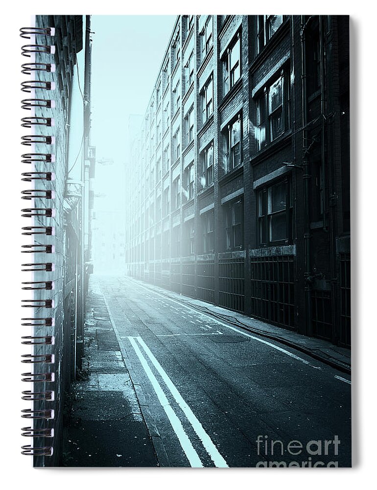 Architecture Spiral Notebook featuring the photograph Inner City Blues by David Lichtneker