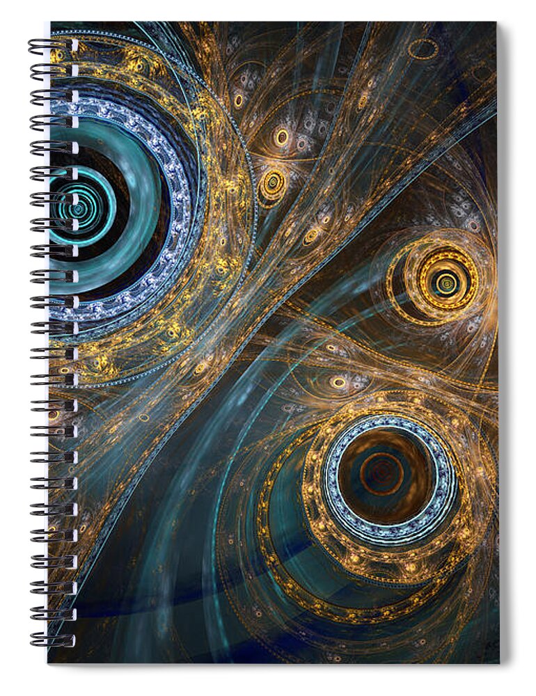 Fractal Spiral Notebook featuring the digital art Inner complex by Martin Capek